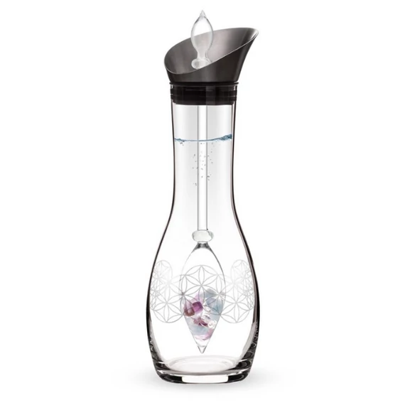 VITAJUWEL DECANTER ERA FLOWER OF LIFE KRISTÁLYFIOLÁVAL | AZ ÉLET VIRÁGA SZETT 1,3 LITERES