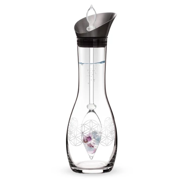 VITAJUWEL DECANTER ERA FLOWER OF LIFE KRISTÁLYFIOLÁVAL | AZ ÉLET VIRÁGA SZETT 1,3 LITERES