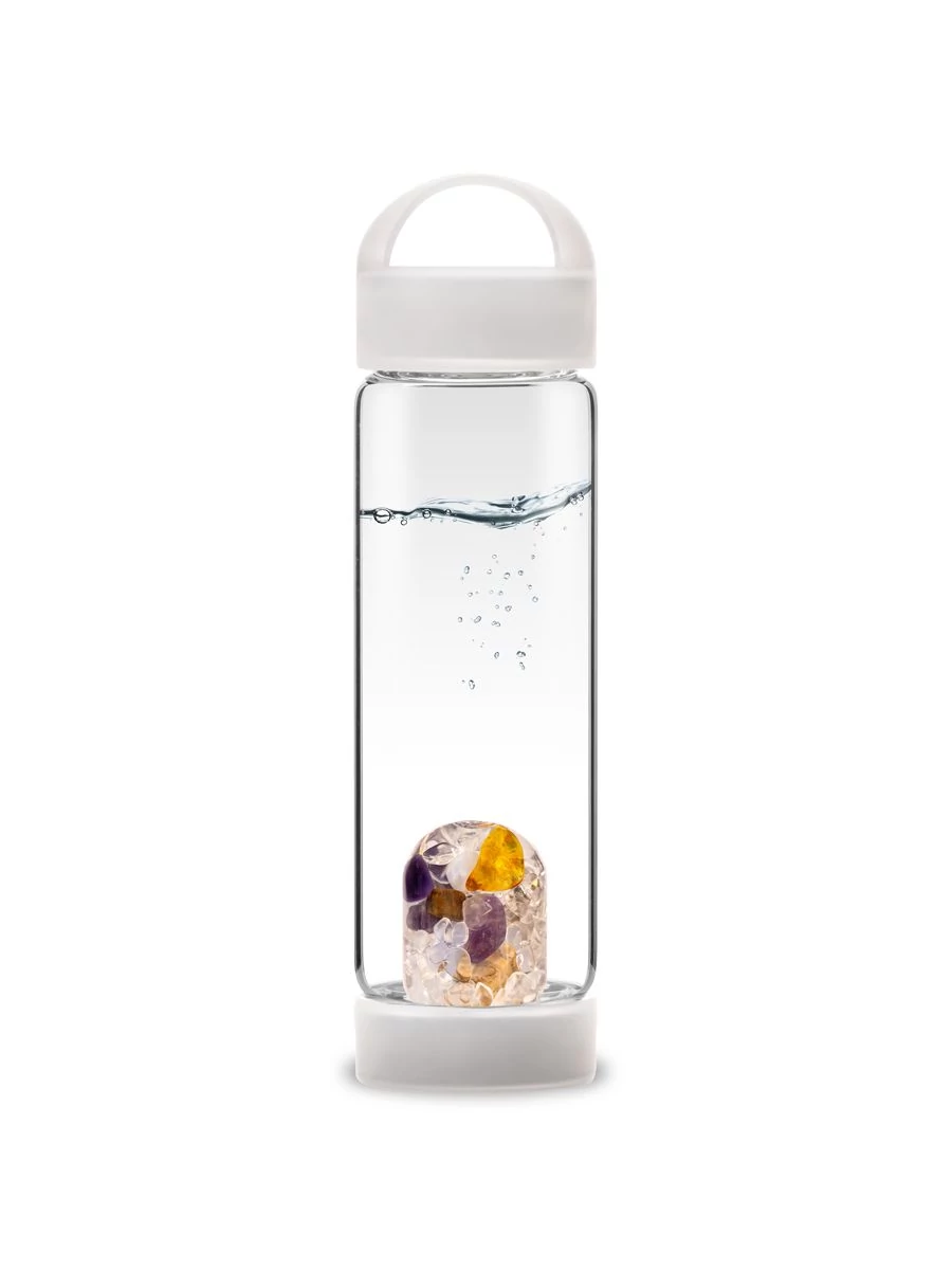 VIA | PRANA | CLOUD WHITE | Életerő Yoga Kristálykulacs Felhőfehér